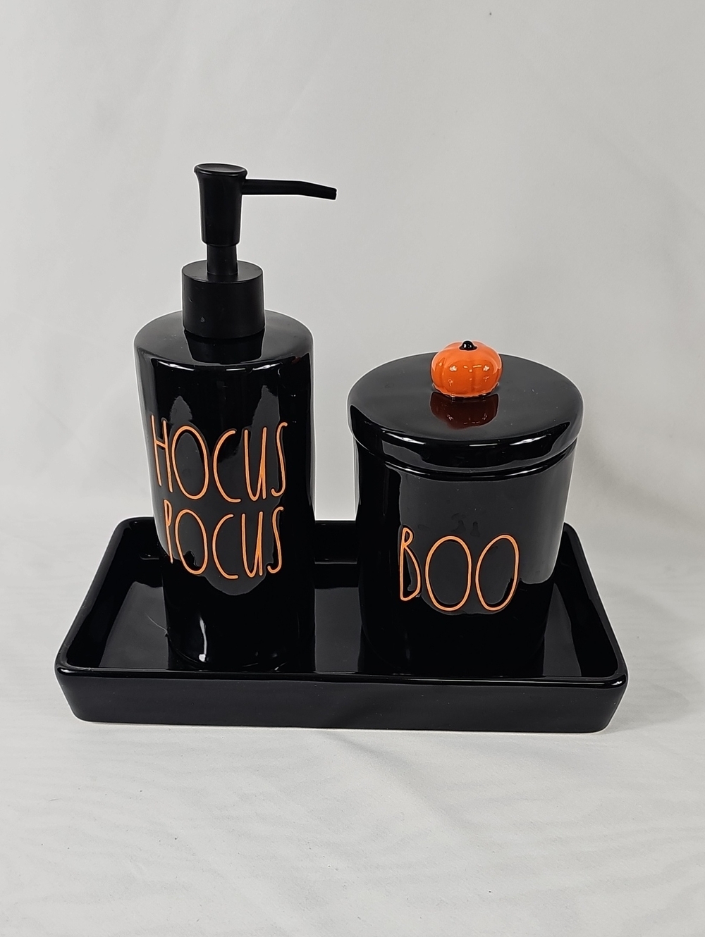 3 Piece Rae Dunn Halloween Ceramic Bathroom Set